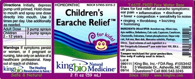 Image Of Label (Childrens Earache)